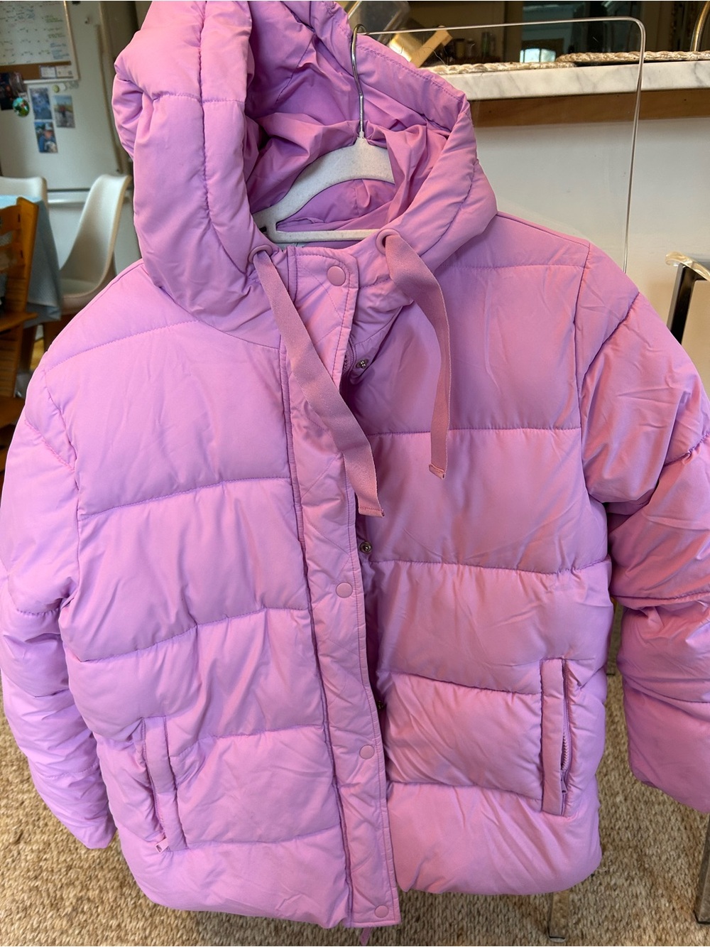 Gap Quilted Puffer Jacket in Light Purple